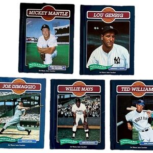 VTG 90s Set of five baseball legend books featuring iconic players
